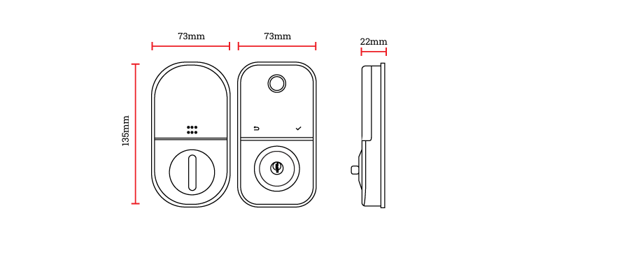 Lion Head Flinders Digital Deadbolt Lock
