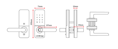 Lion Head Regent Digital Entrance Lock